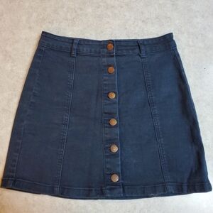 Forever 21 Button Down Short Denim Skirt